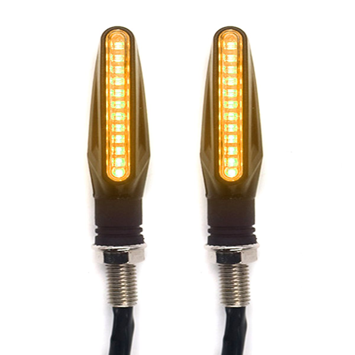 2Pcs Motorcycle LED Turn Signal Lights, Universal Running