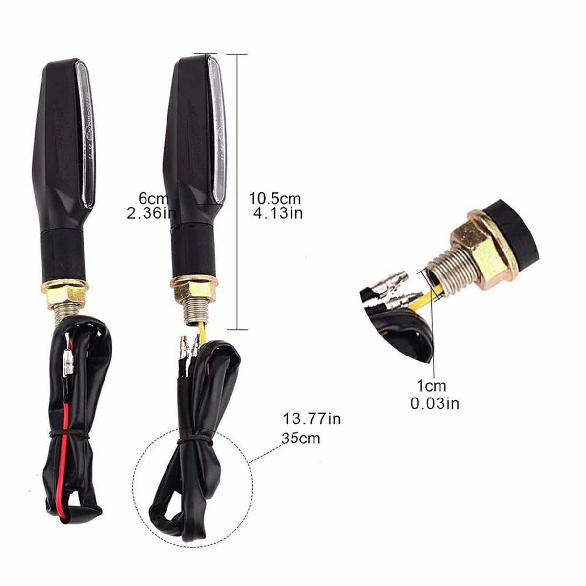 2Pcs Motorcycle LED Turn Signal Lights, Universal Running