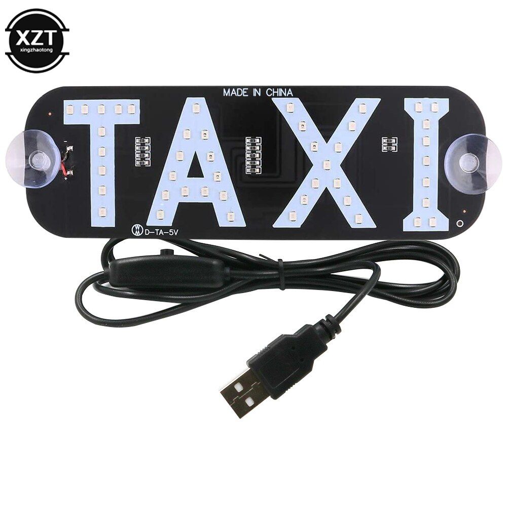 12V LED Cari Cab Indicator Energy Saving Long Life Lamp Windscreen Sign Windshield Light Lamp USB