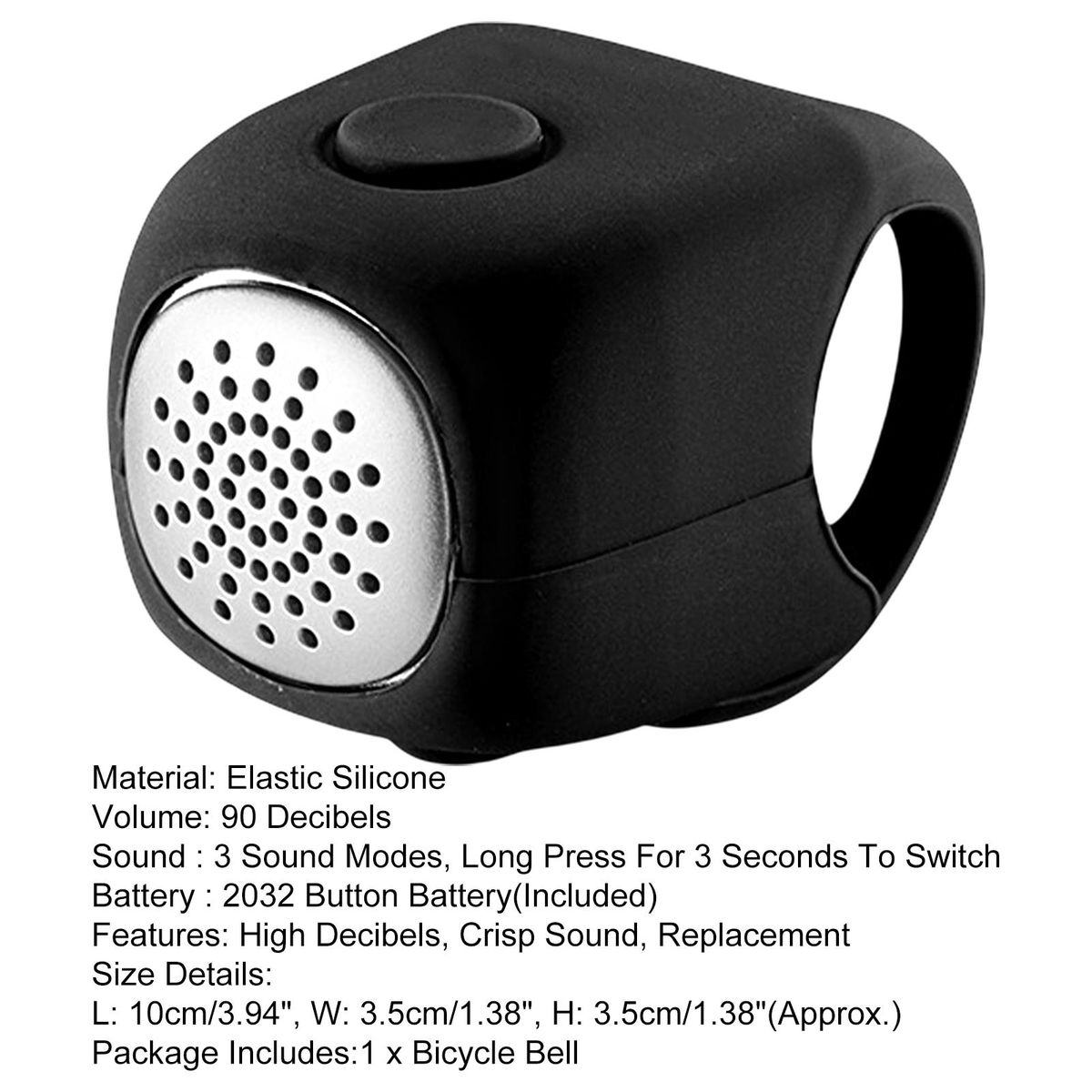 Electric Mountain Bicycle Bell Electric MTB Bike Horn Black