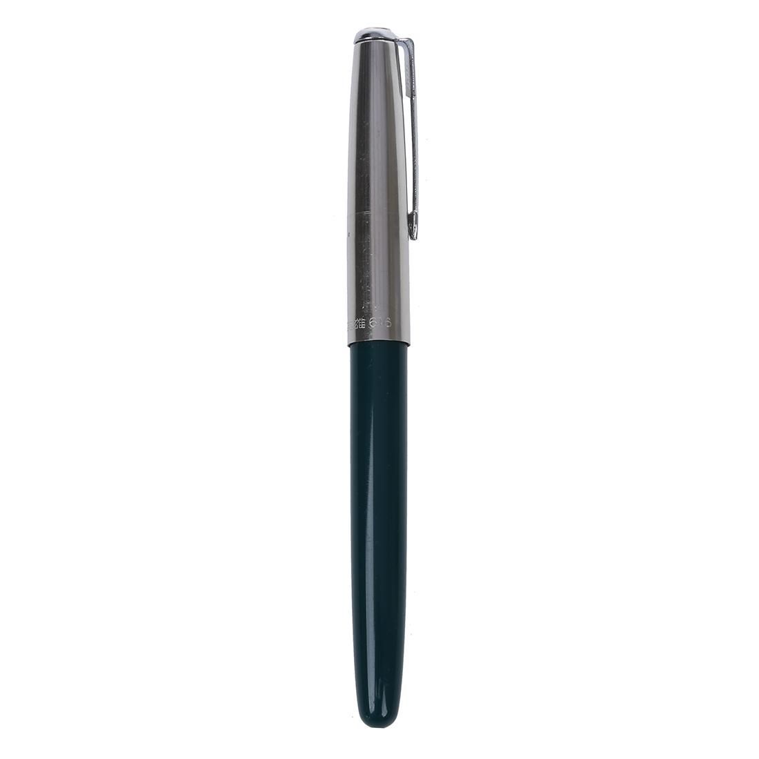 616 Fountain Pen Hooded Silver Nib Green Barrel Small