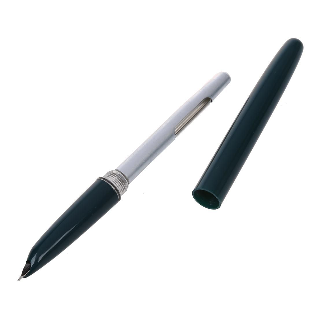 616 Fountain Pen Hooded Silver Nib Green Barrel Small