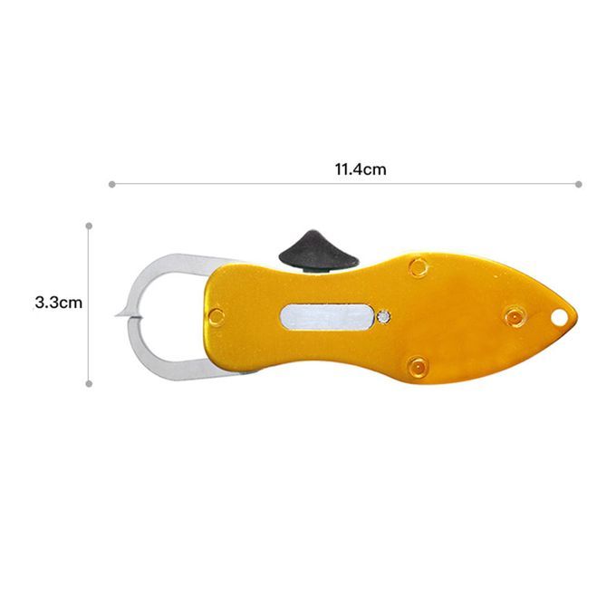 Portable Mini Fish Lip Grip Pliers  Grabber Metal Yellow