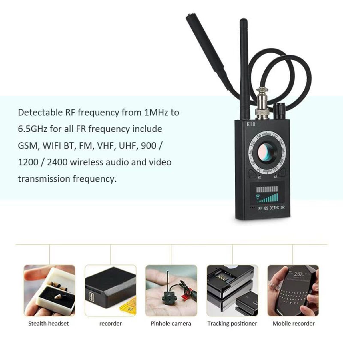 GPS Detector RF Signal Detector Hidden Camera Finder