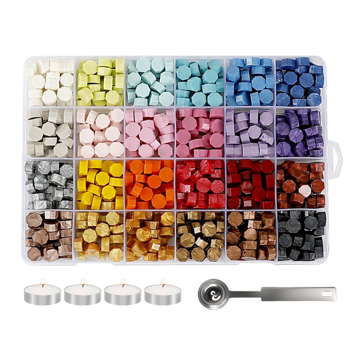 Wax Seal Kit 600pcs Sealing Wax Beads With 1pc Wax Melting