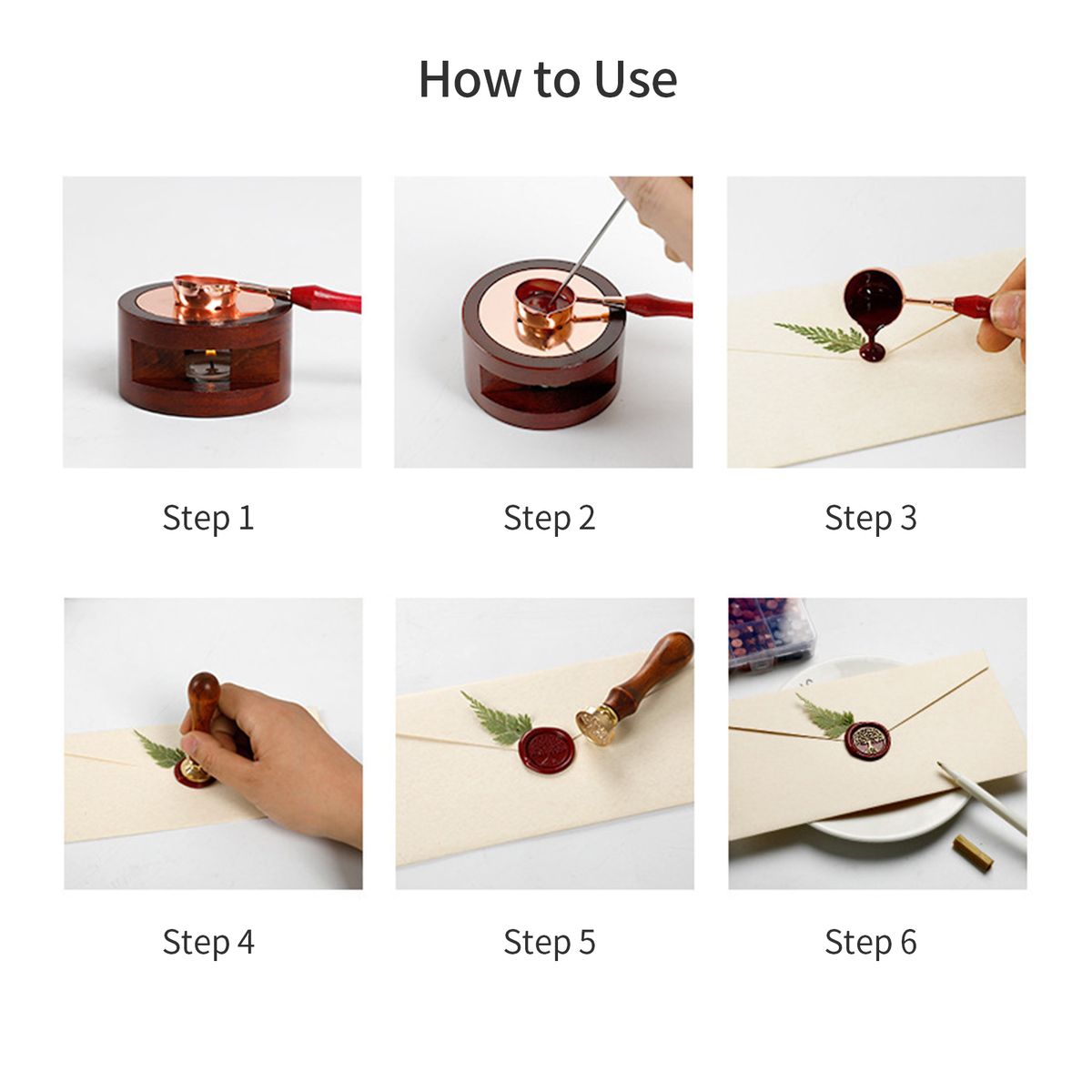Wax Seal Kit 600pcs Sealing Wax Beads With 1pc Wax Melting