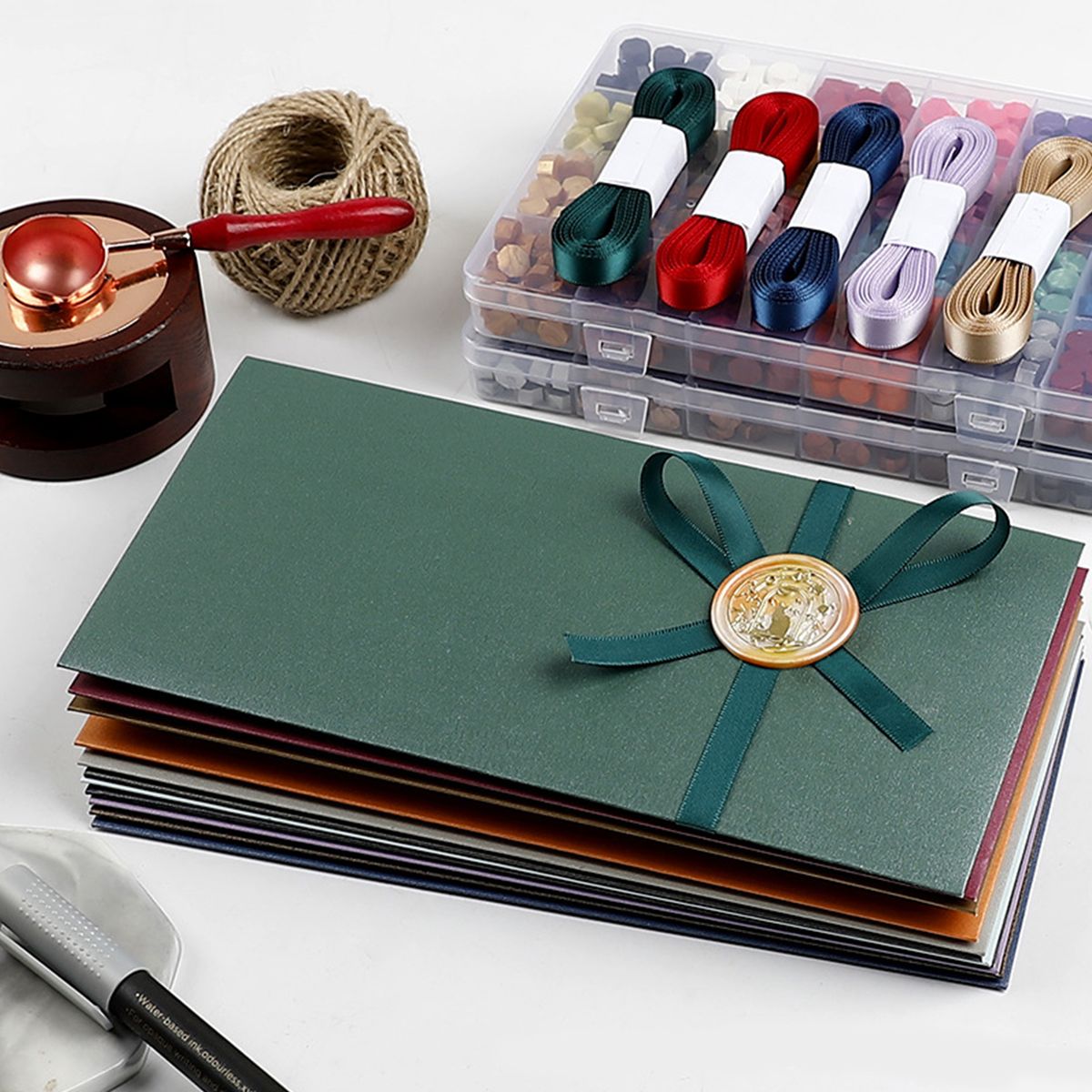 Wax Seal Kit 600pcs Sealing Wax Beads With 1pc Wax Melting