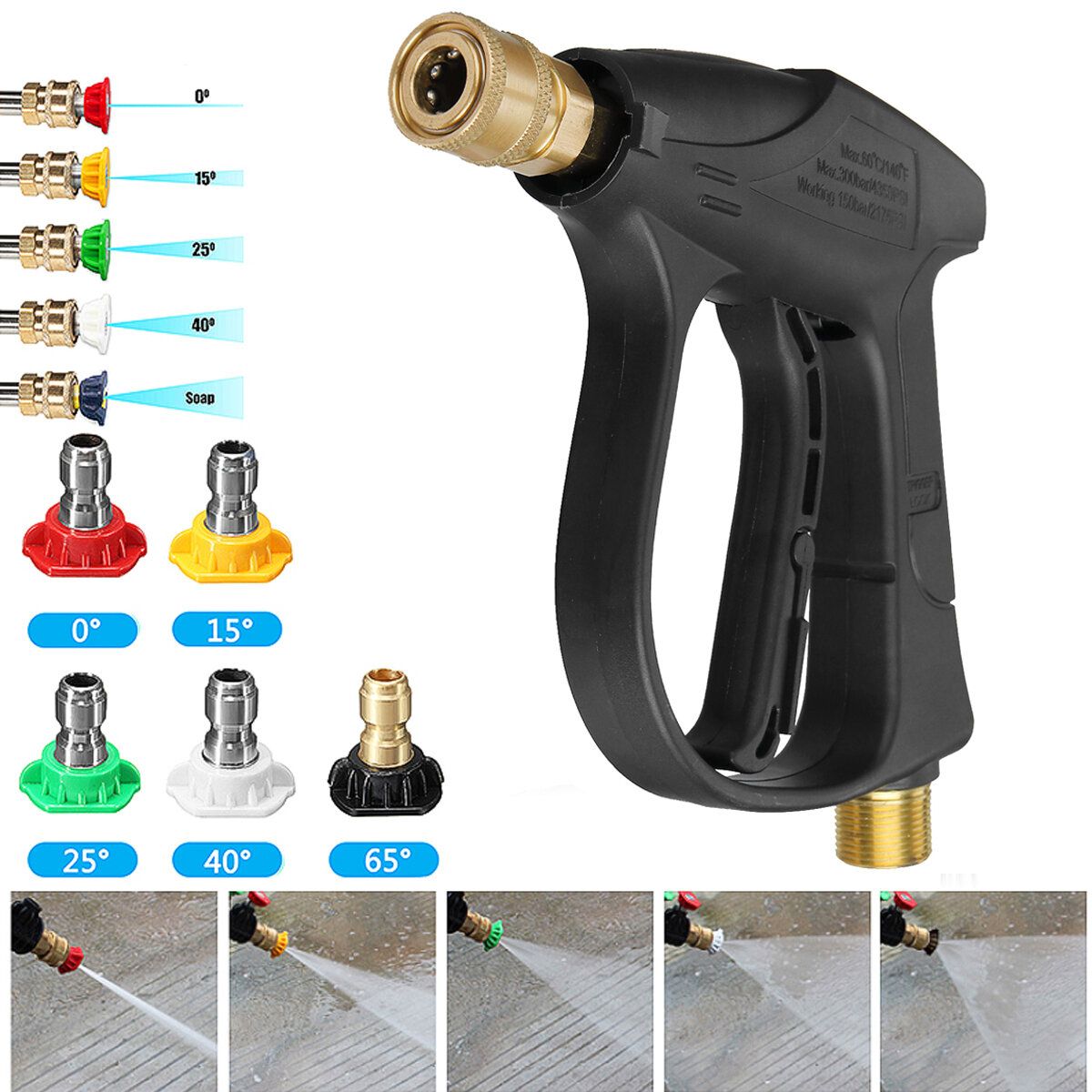 MATCC 200BAR/3000PSI High Pressure Washer With 5 Nozzles For