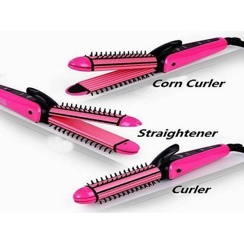 Nova 3-In-1 Hair Curler And Straightener + Brush