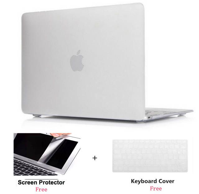Frosted Clear Rubberized Hard Case Cover Skin Set Keyboard
