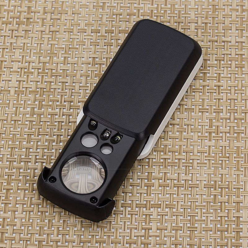 30 Times 60 Times 90 Times Money Detection LED Light Pull-out Folding Magnifying Glass