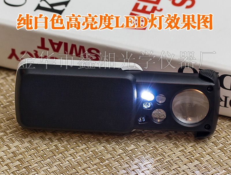 30 Times 60 Times 90 Times Money Detection LED Light Pull-out Folding Magnifying Glass