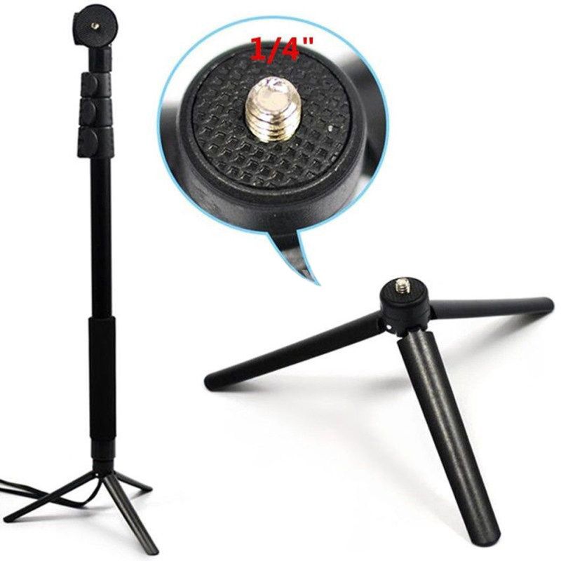 Foldable Flexible Mini Tripod Stand Holder For Gopro-Black