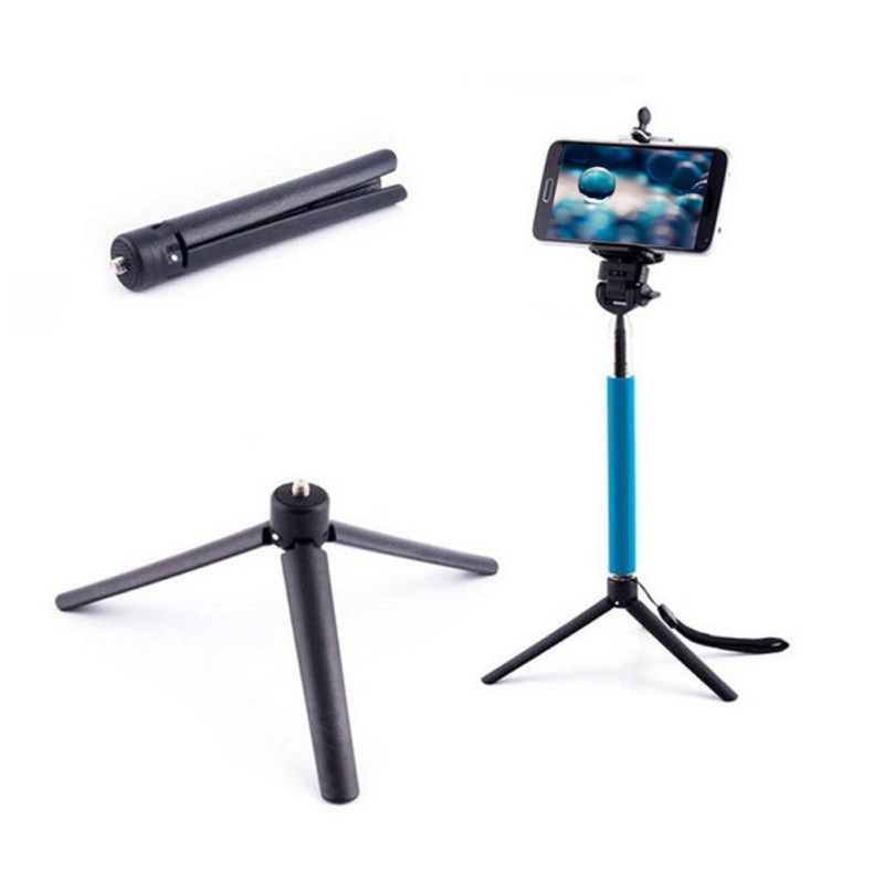 Foldable Flexible Mini Tripod Stand Holder For Gopro-Black