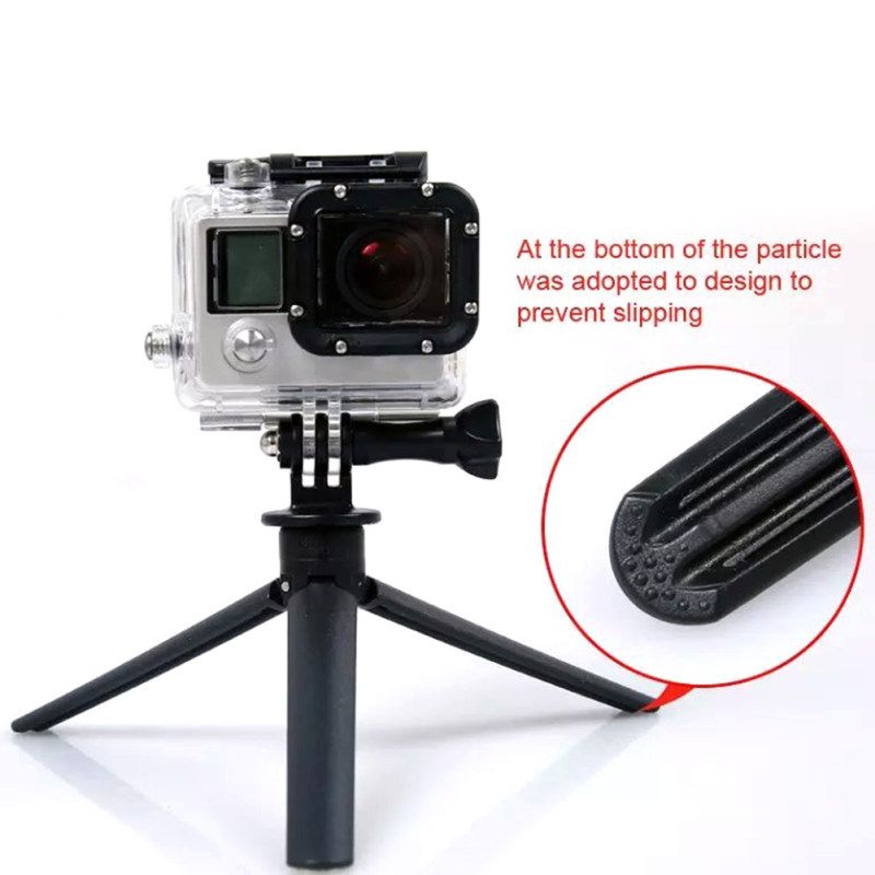 Foldable Flexible Mini Tripod Stand Holder For Gopro-Black