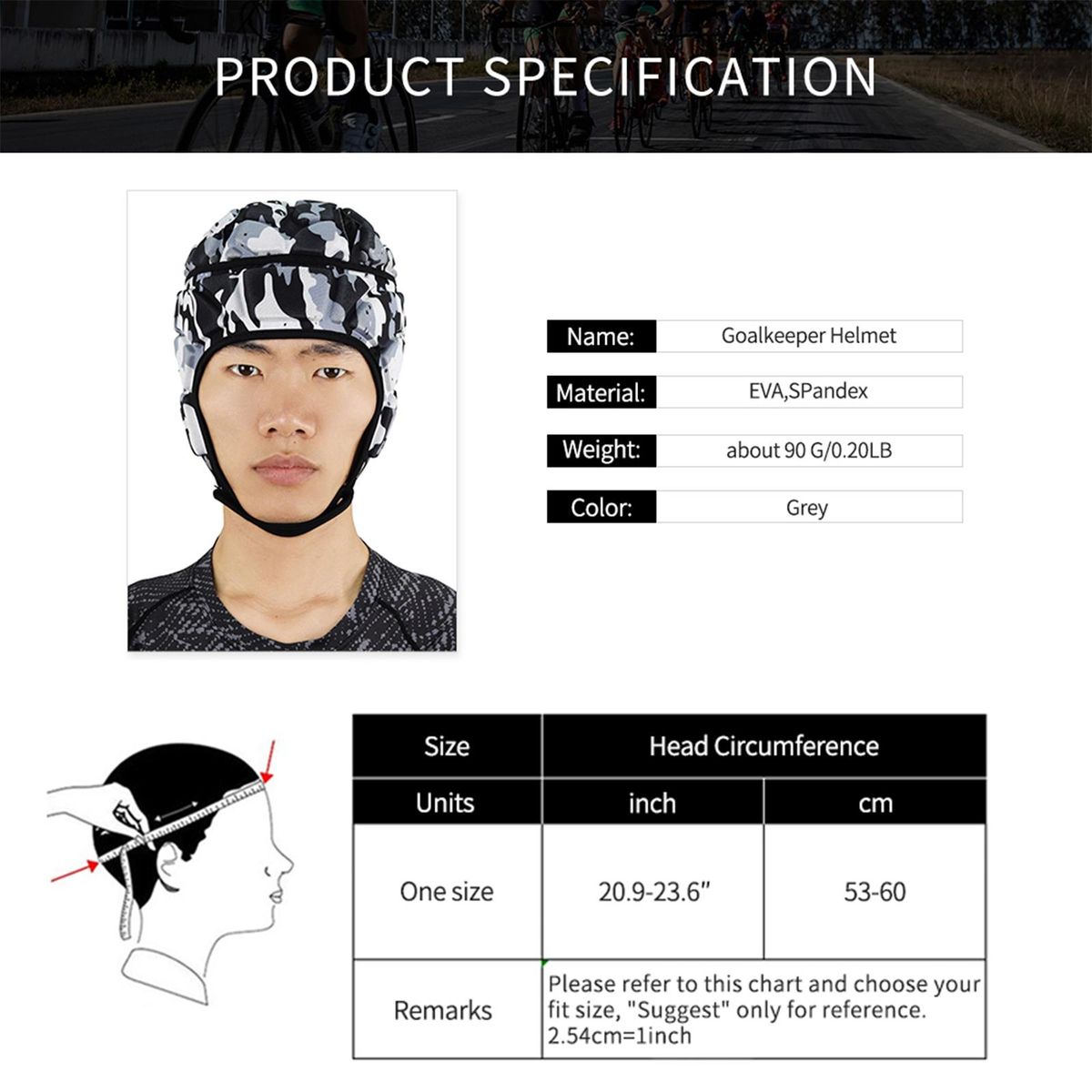 Adjustable Goalkeeper Helmet Sports Football Soccer Rugby Goalie Helmet Head Guard