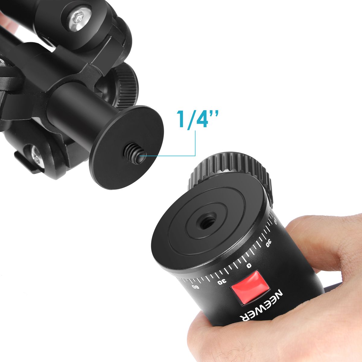 20 Inches/50 Centimeters Portable Compact Desktop Macro Mini Tripod With 360 Degree Ball Head,1/4 Inches Quick Release Plate, Bag For DSLR Camera, Video Camcorder Up To 11 Pounds/5 Kilograms