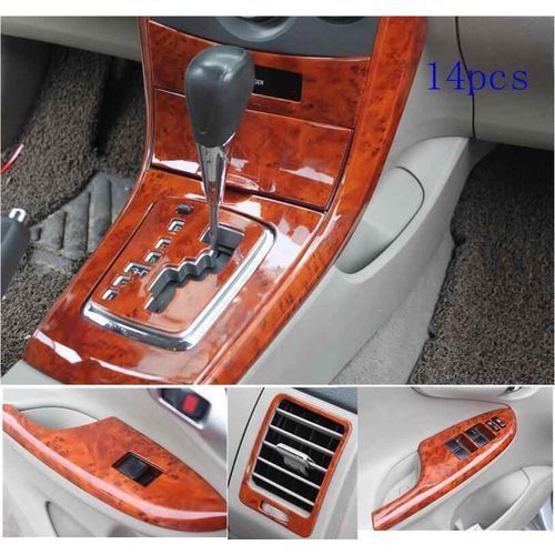 14Pcs/Set Car Interior Wood For Corolla 2008-2013