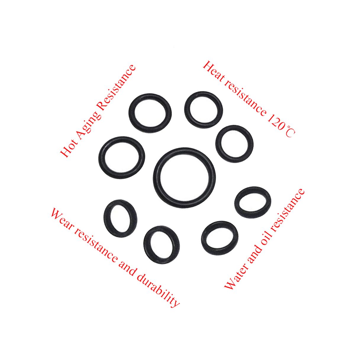 300PCS O-Ring NBR O-Ring Sealing Ring Gasket Washer
