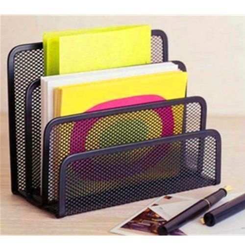 Mesh Letter Sorter Black Mail Document Tray Desk Office F