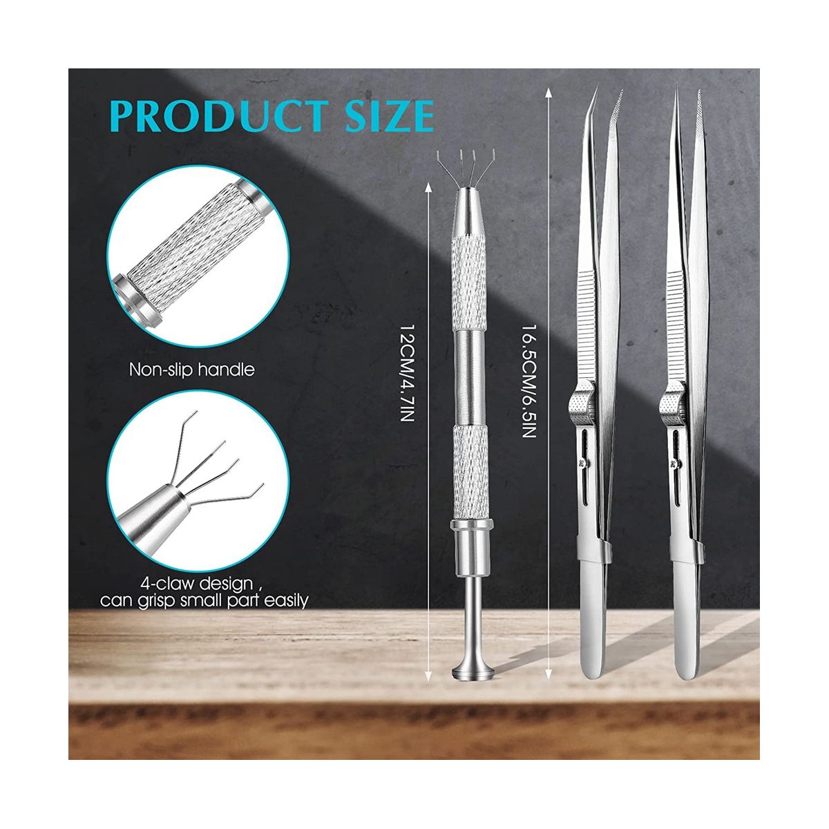 3 Pieces Stainless Steel Tool for Pickup, Piercing Ball Tool
