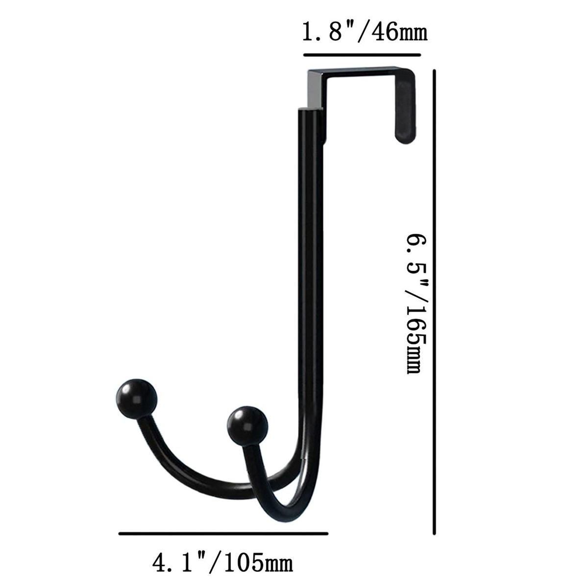 Scratch-free Wreath Hook for Doors 3-in-1 Metal Hooks Over Door