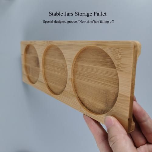 3 PCS Set Glasses Storage Jar Candy Cookies Tea Coffee Beans Organizer Bottle Wood Lid Container Spices Food Cereal Snack Jars