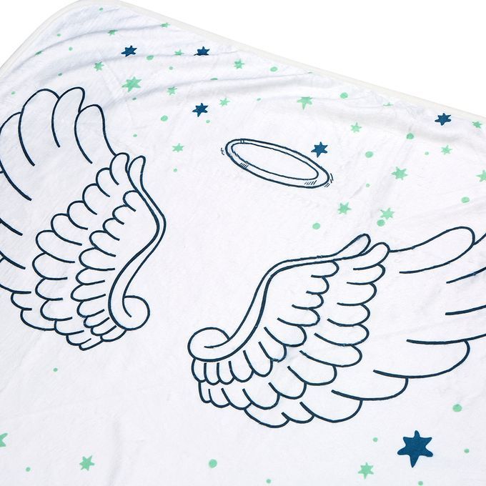Baby Monthly Milestone Blanket For Girl Boy Floral Wings-3