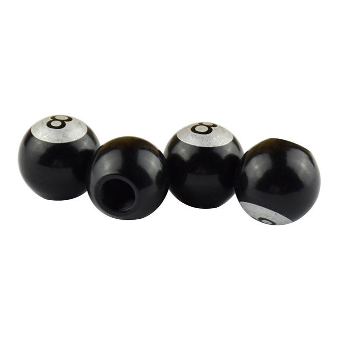 4Pcs Number 8 Round Ball Bike Motorcycle Wheel Tire-Black