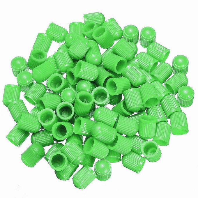 100Pcs Universal Car Auto Bicycle Tire Tyre Valve Stem-Green