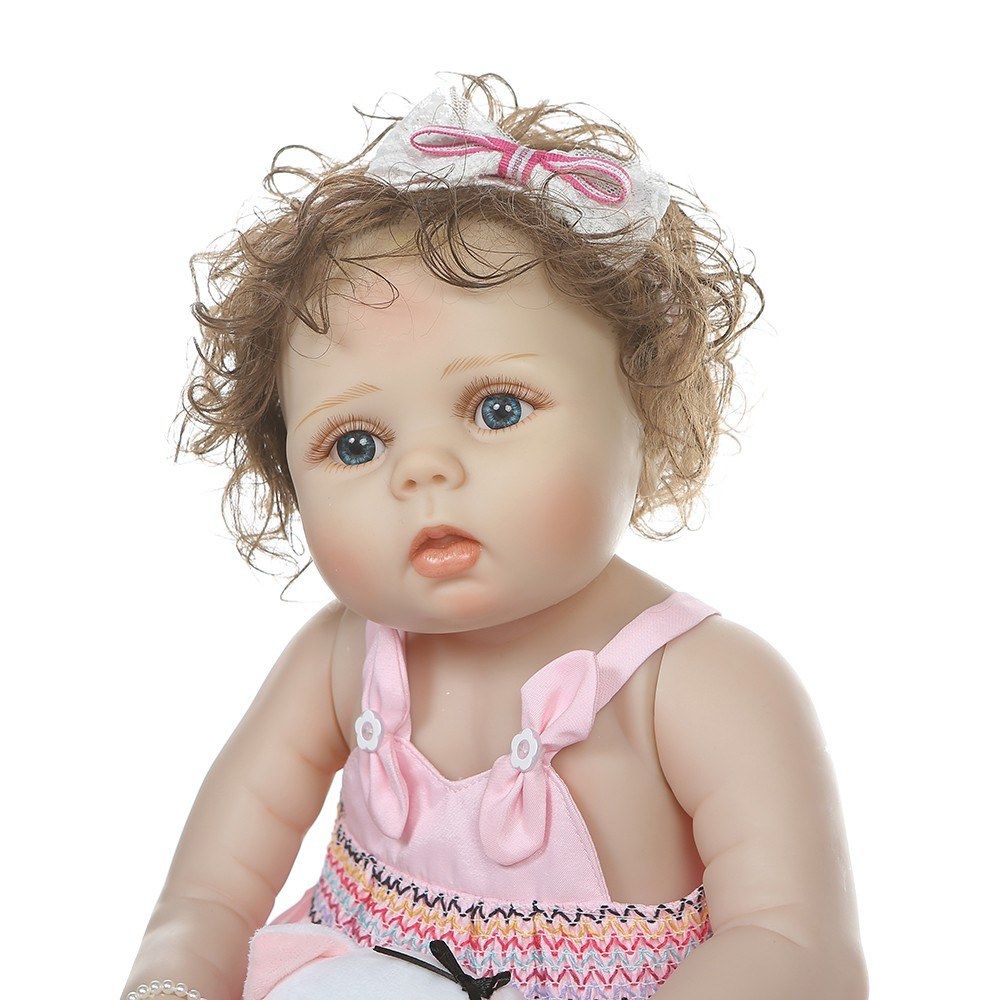 Decdeal Reborn Baby Doll Silicone Full Body 22 Inch Lifelike