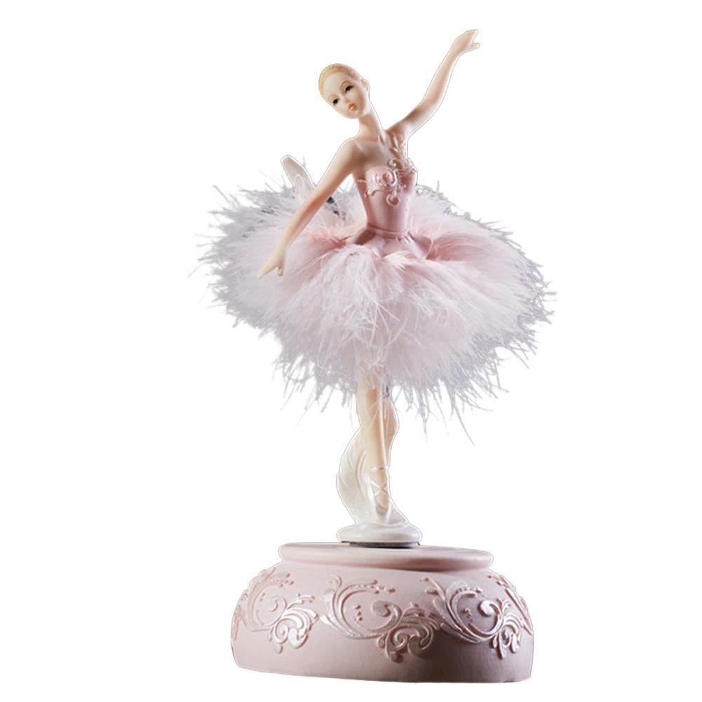Ballerina Music Box Dancing Girl Swan Lake Carousel with