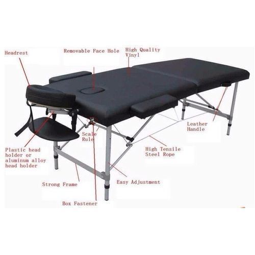 Foldable  Adjustable Massage Bed For Spa, Massage Room, Hospital Room Quality Leather