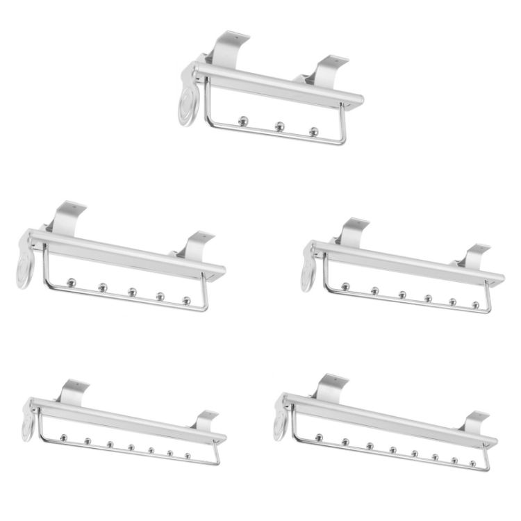 YO5C Monorail 3 Beads Wardrobe Hanging Rod Clothes Rail
