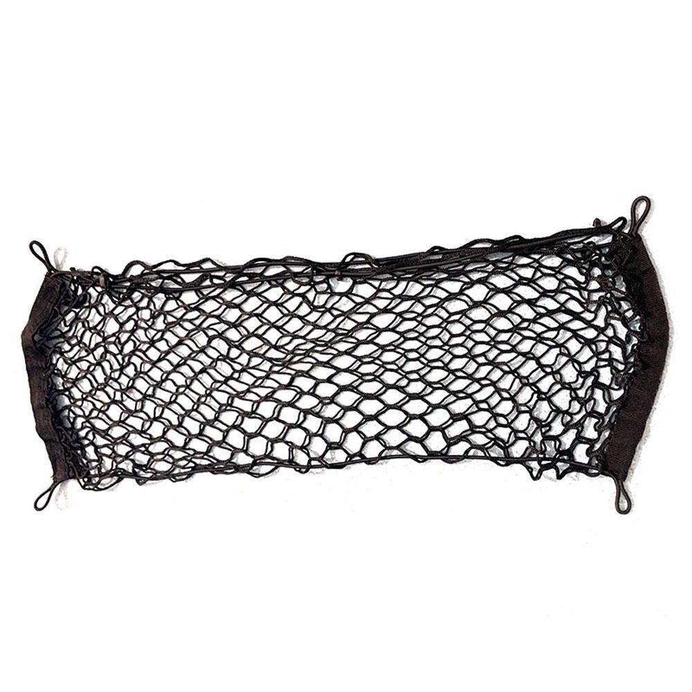 Car Rear Cargo Net Double-Layer Trunk Cargo Storage Organizer 43x16 Inch with Mounting Hooks for Car Truck SUV