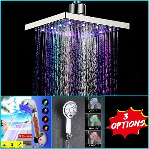 Bathroom Shower Head 7 Color Changing Water Glow Light