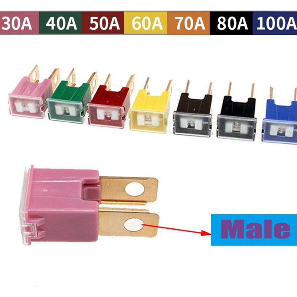 50A JCASE FMX Pal Male Slow Blow Car Auto Fuse For Nissan