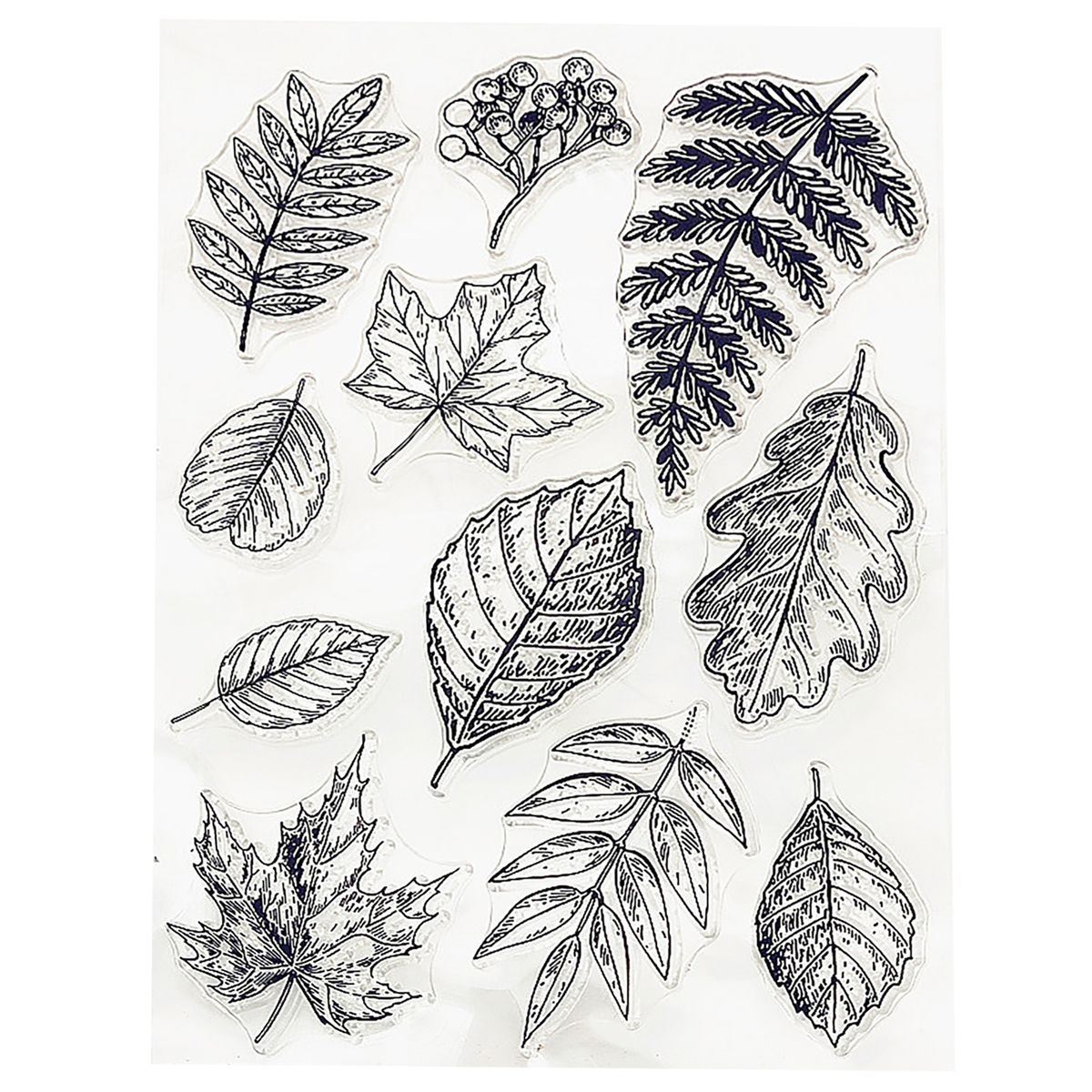 DIY Stamp Multi Leaves Shape Clear Painting Stamp Clear