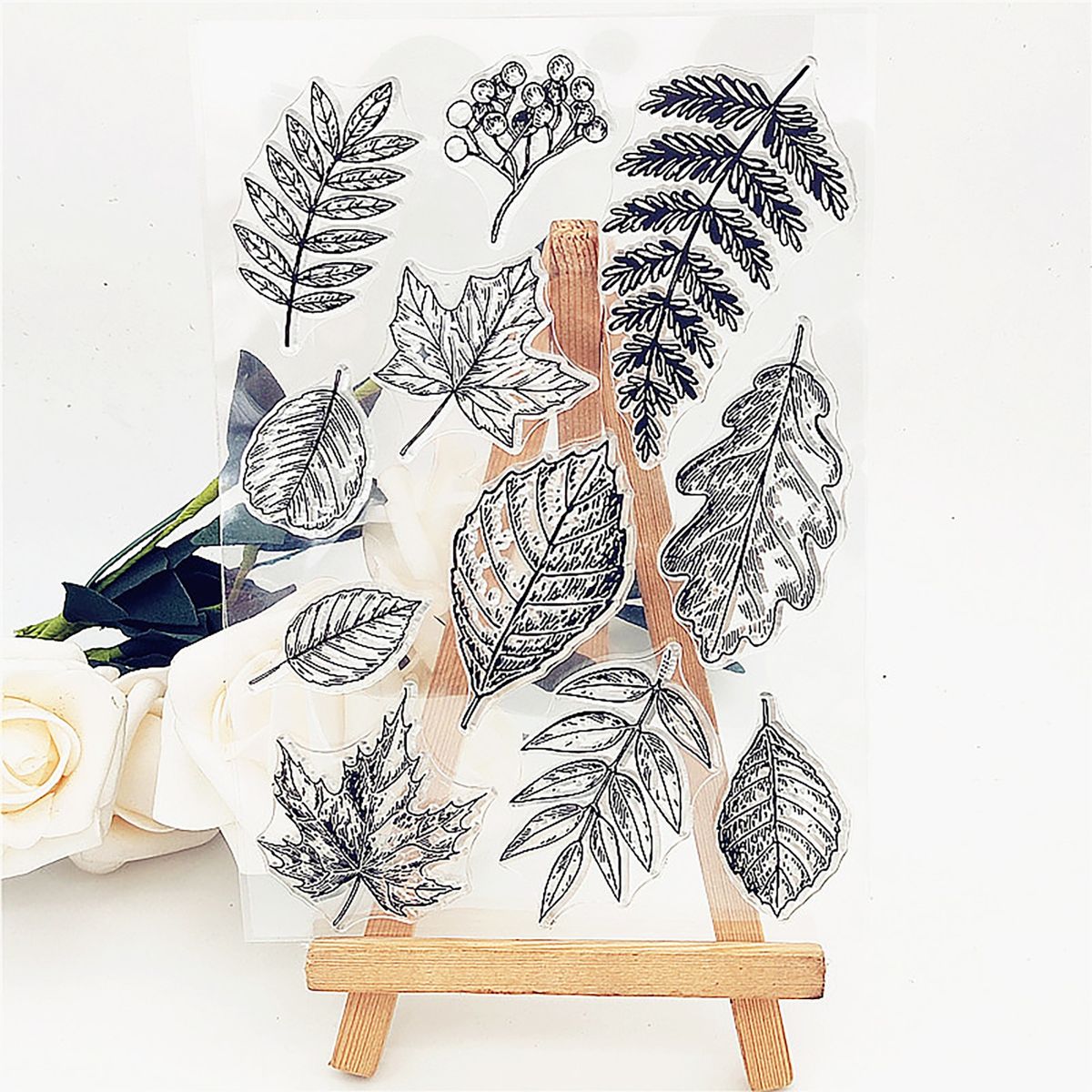 DIY Stamp Multi Leaves Shape Clear Painting Stamp Clear