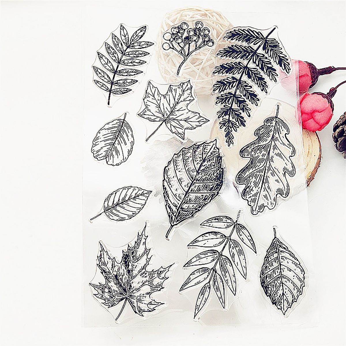 DIY Stamp Multi Leaves Shape Clear Painting Stamp Clear