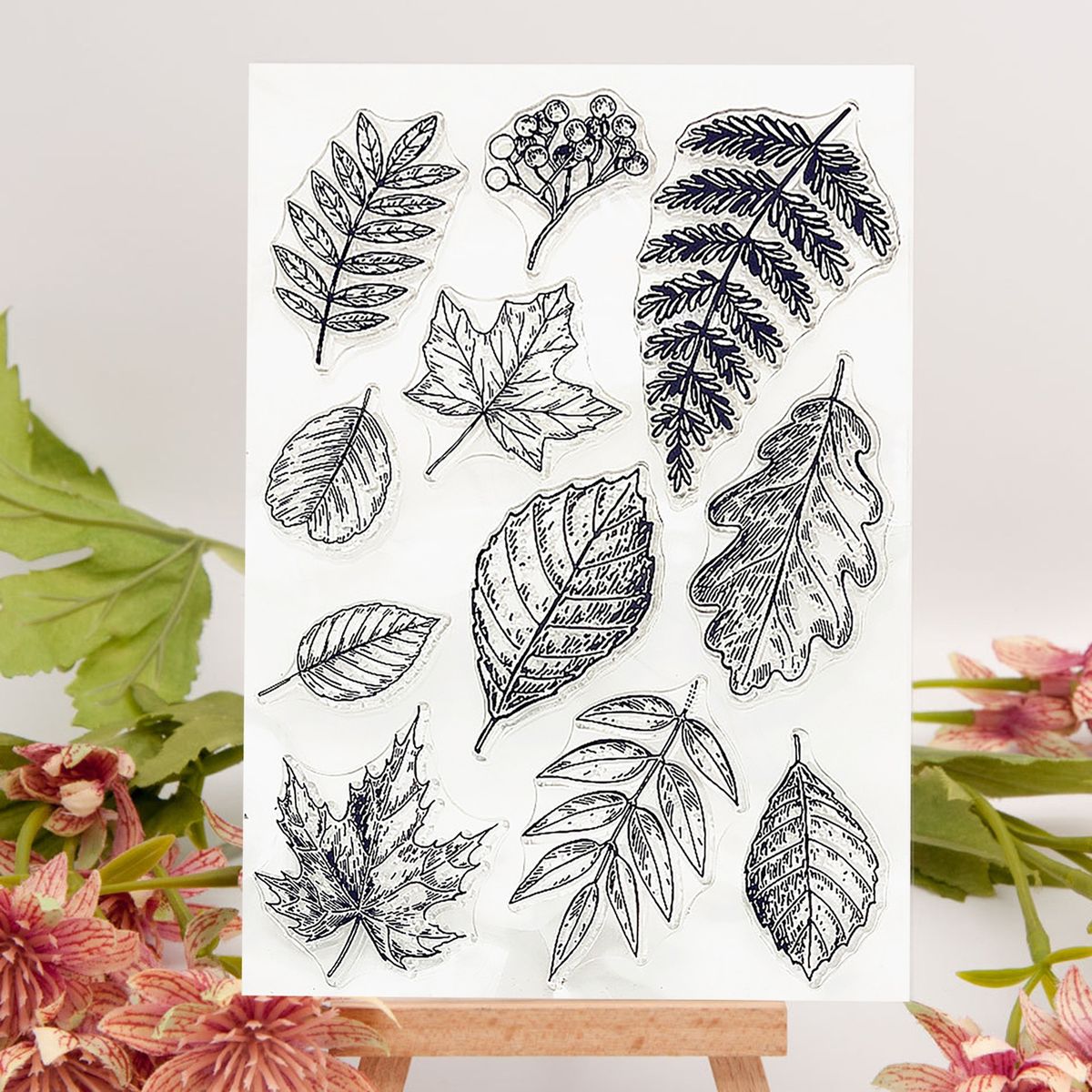 DIY Stamp Multi Leaves Shape Clear Painting Stamp Clear