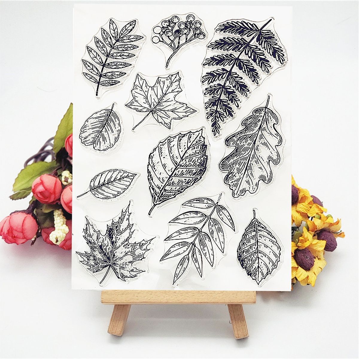 DIY Stamp Multi Leaves Shape Clear Painting Stamp Clear