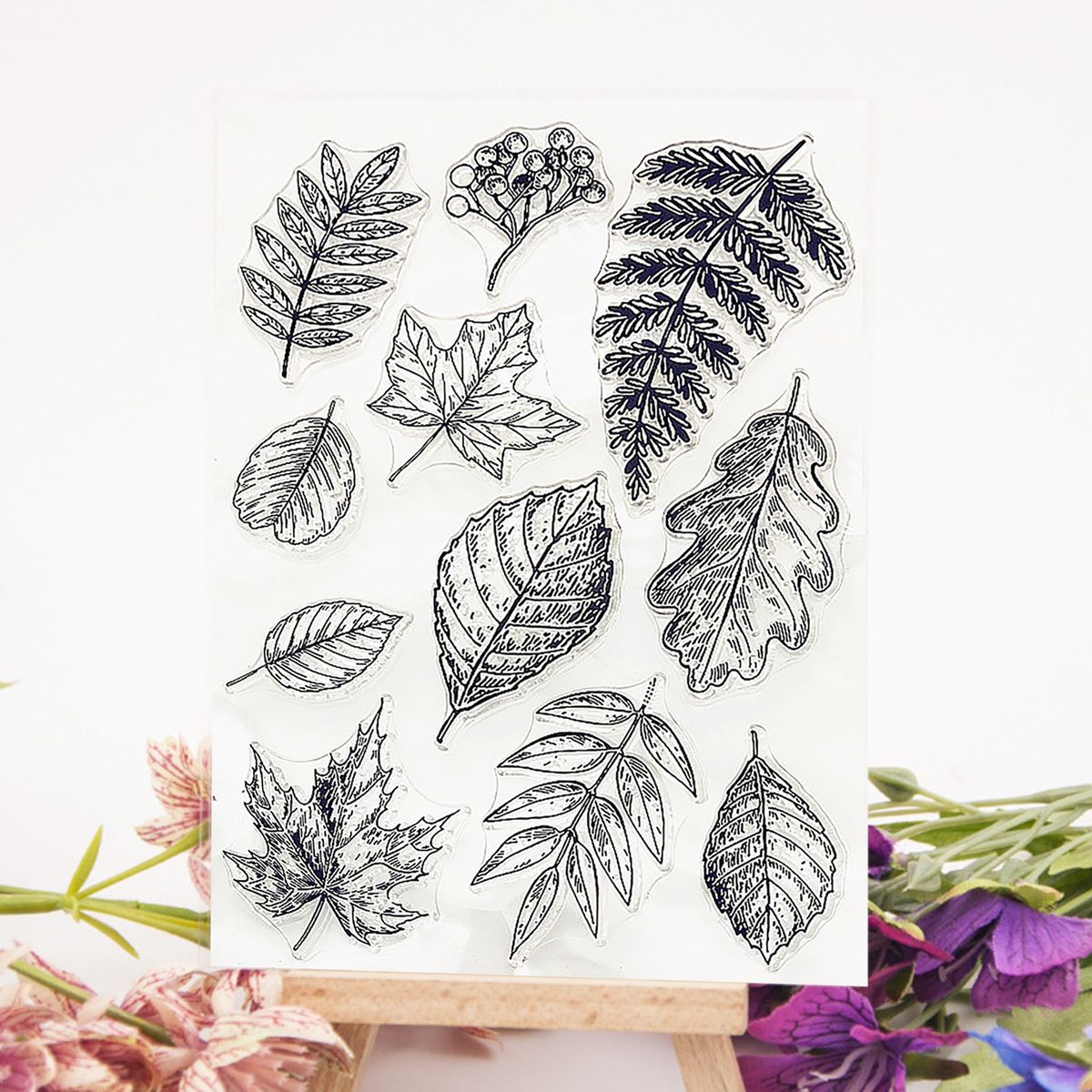 DIY Stamp Multi Leaves Shape Clear Painting Stamp Clear
