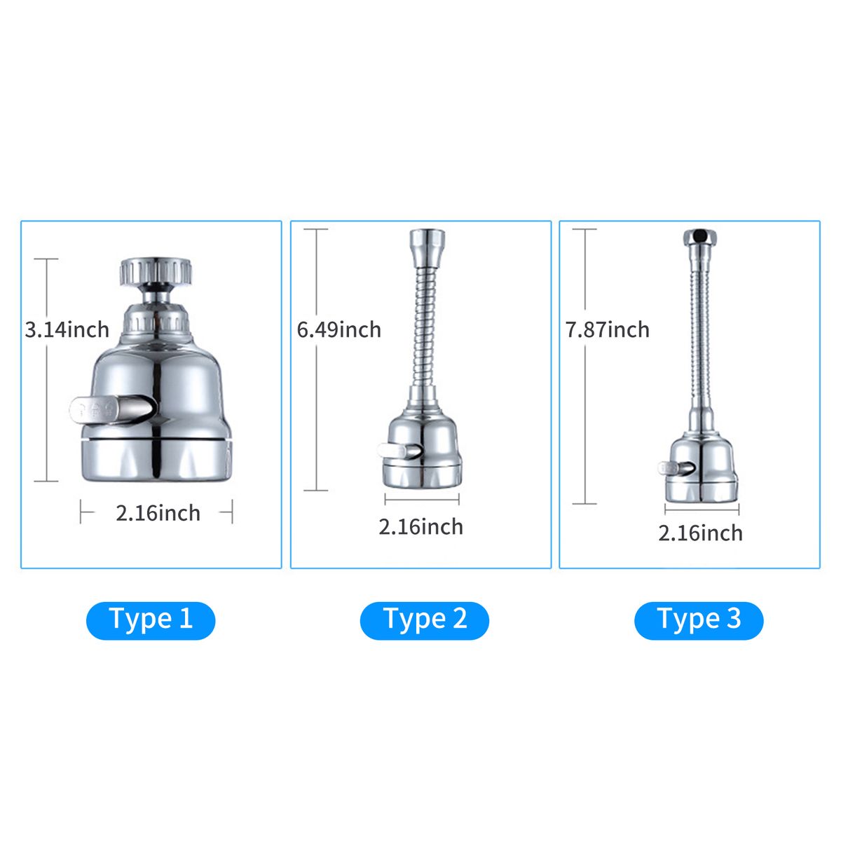 360° Rotatable Tap Head Faucet Extender Splash-Proof