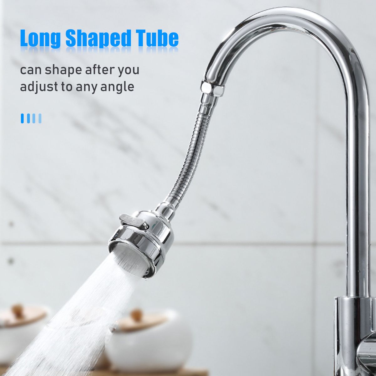360° Rotatable Tap Head Faucet Extender Splash-Proof