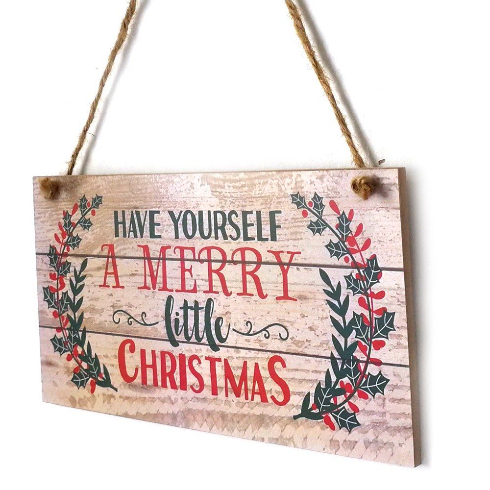 Have Yourself A Merry Little Christmas Wood Plank Design