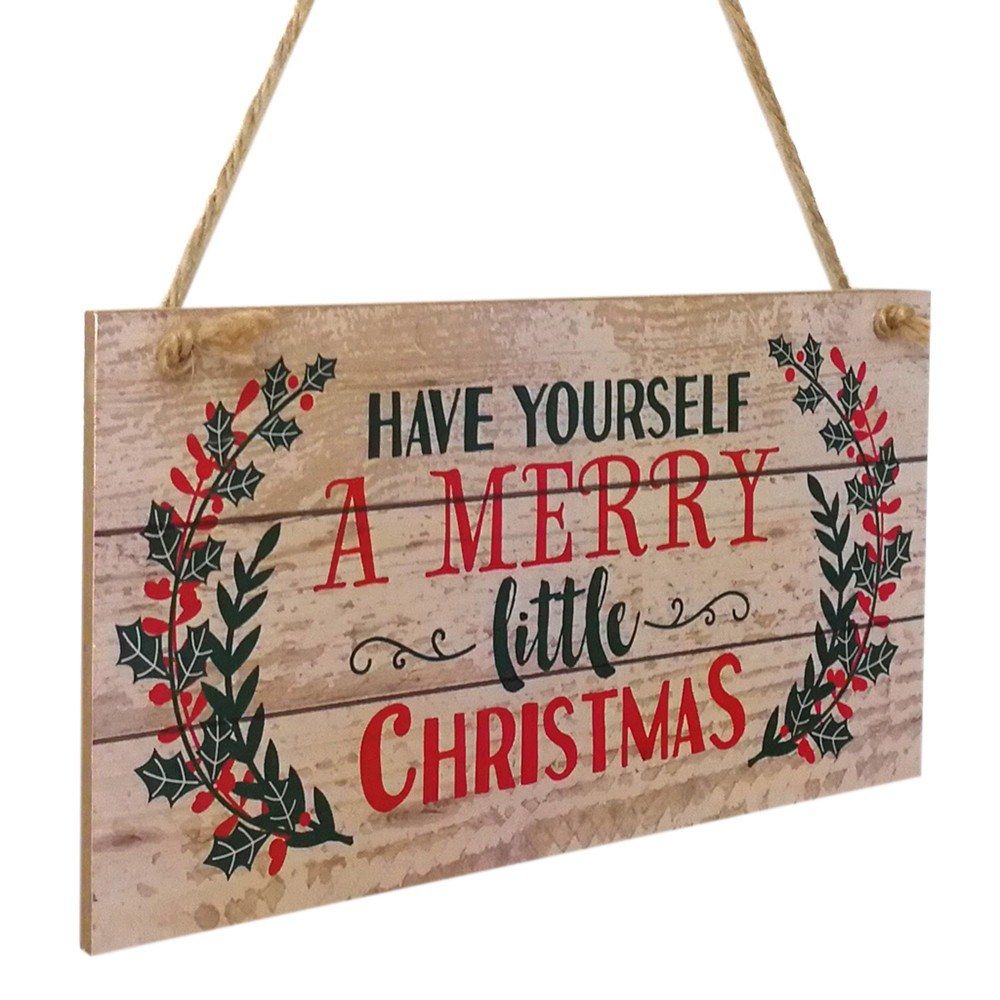 Have Yourself A Merry Little Christmas Wood Plank Design