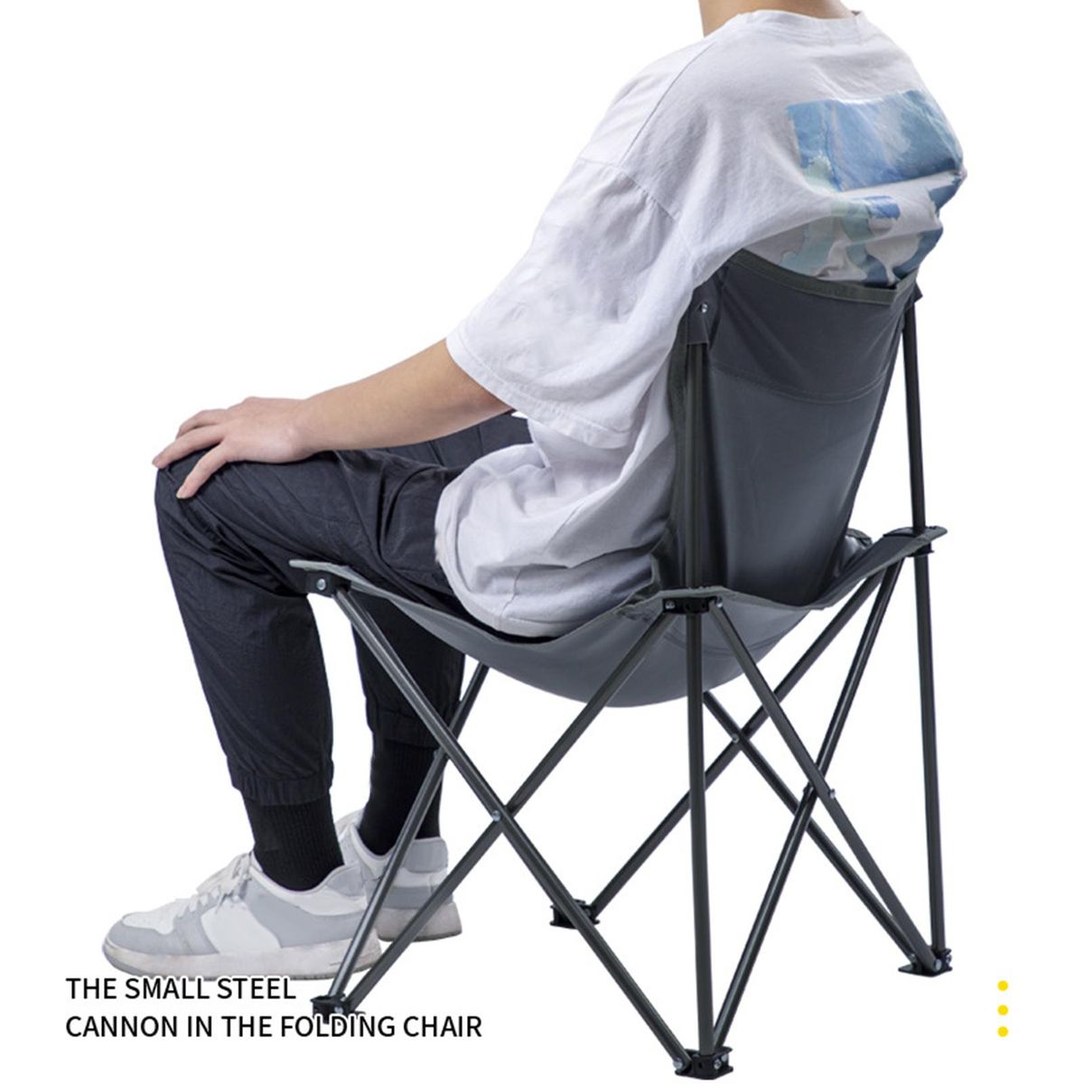 Outdoor Chair Camping Leisure Portable Folding Chair Grey
