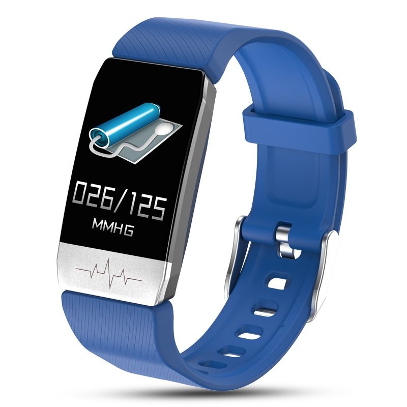 T1 1.14 Inch Color Screen Smart Watch IP67 Waterproof,Support Call Reminder /Heart Rate Monitoring/Sedentary Reminder/Sleep Monitoring/ECG Monitoring(Blue)