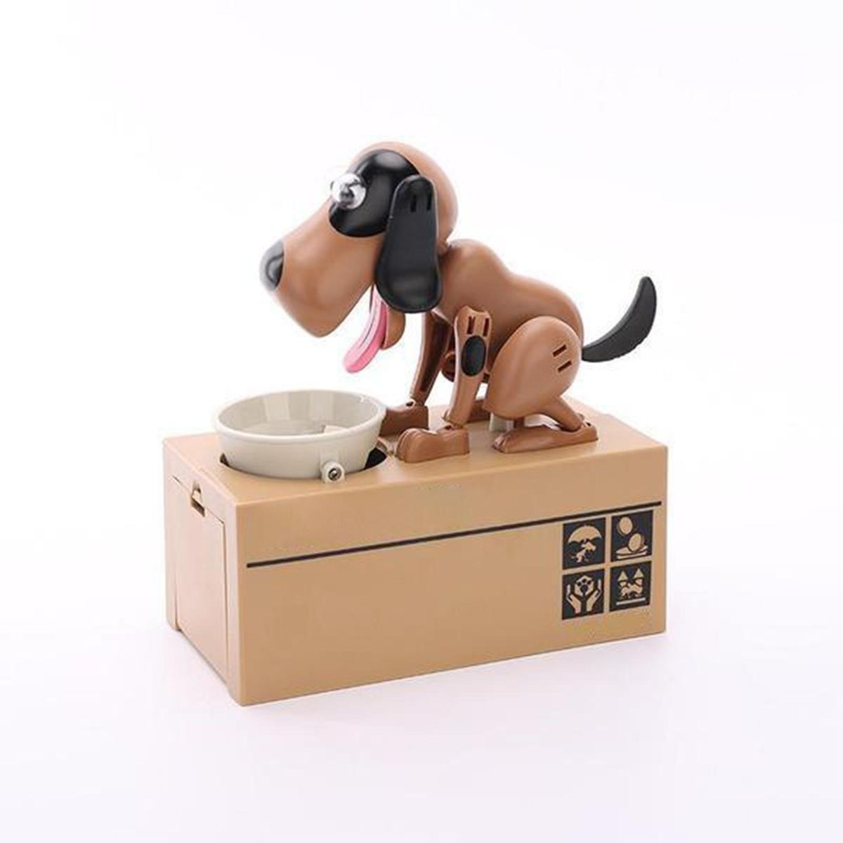 Little Dog Puggy Bank Battery Powered Robotic Coin Munching